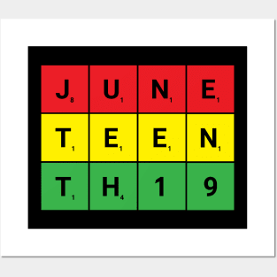 Juneteenth Scrabble Posters and Art